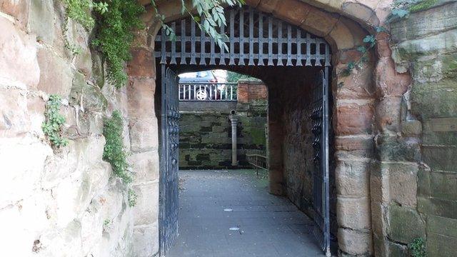 Water gate at Worcester Cathedral