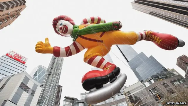 Ronald McDonald in Macy's parade