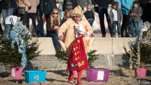 Christmas pudding race