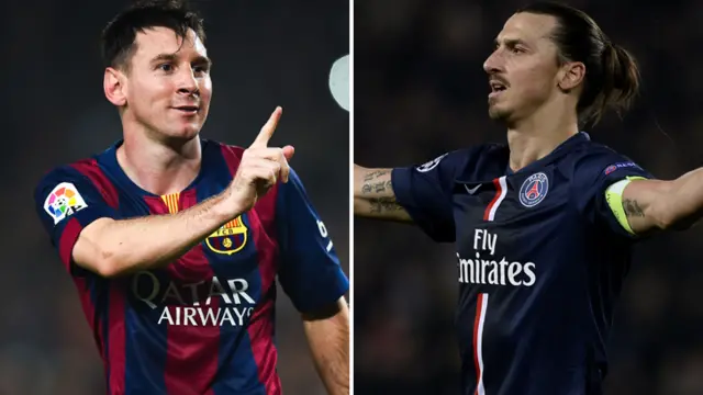 Lionel Messi and Zlatan Ibrahimovic