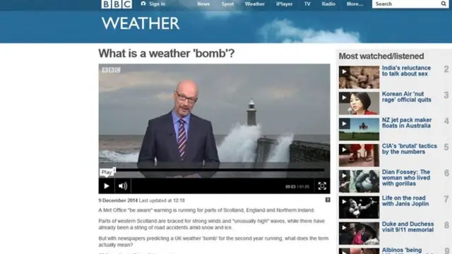 BBC weather report