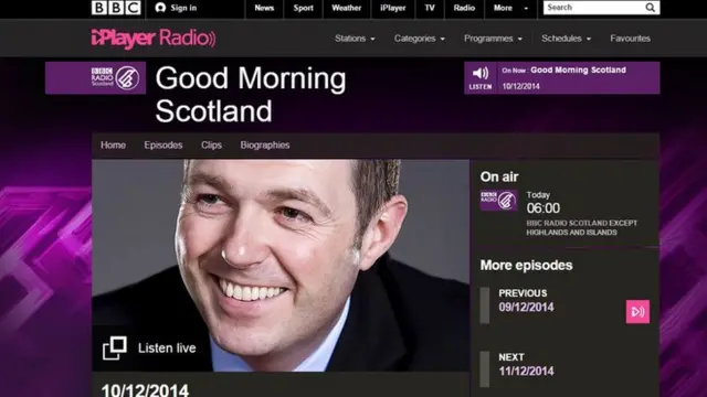 BBC Radio's Good Morning Scotland programme