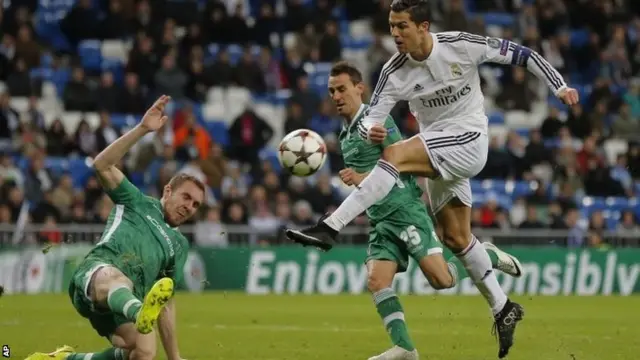 Cristiano Ronaldo in action for Real Madrid