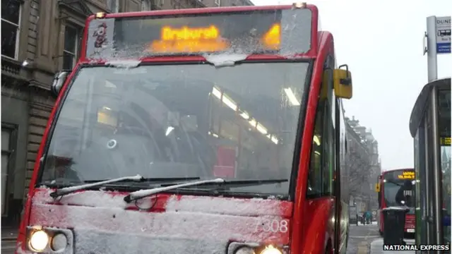 Snowy bus