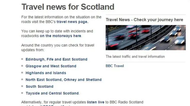 BBC travel page