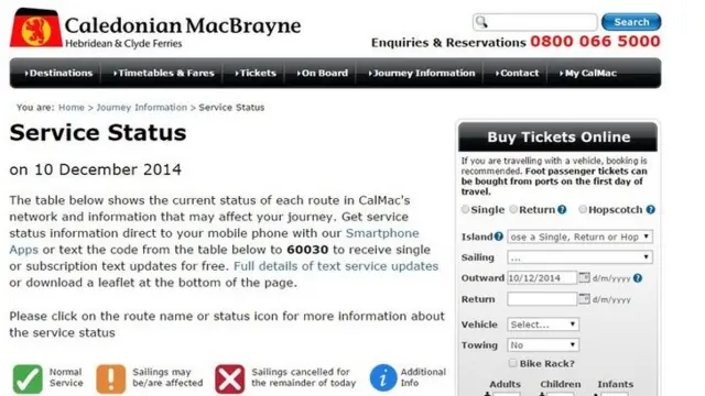 Caledonian MacBrayne website