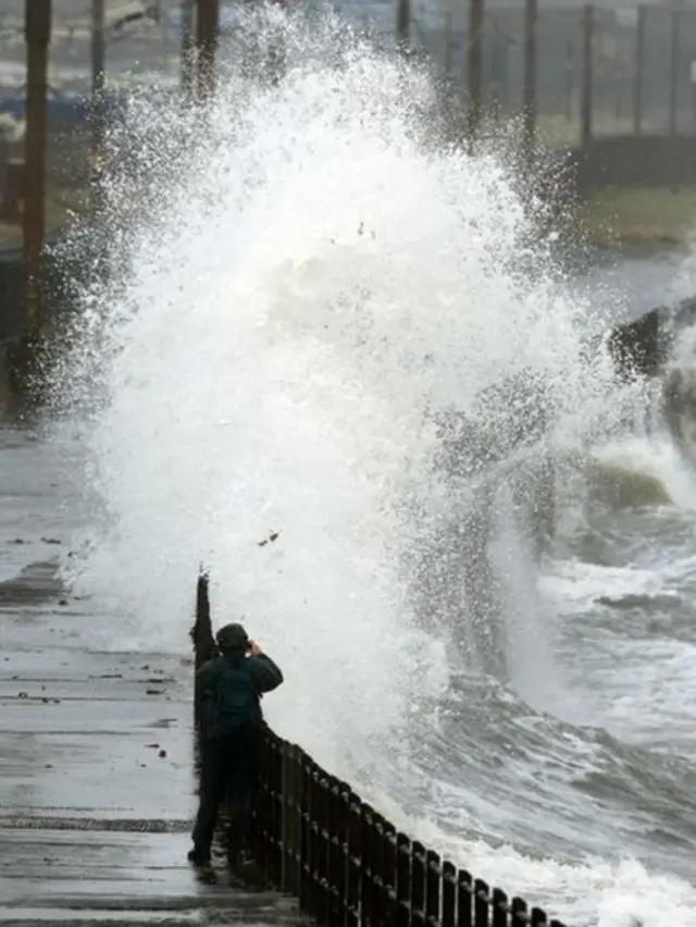 A man gets close to the action in Saltcoats