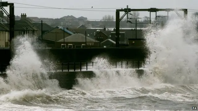 The Ayrshire town of Saltcoats was one of many places along the west coats of Britain hit by the weather