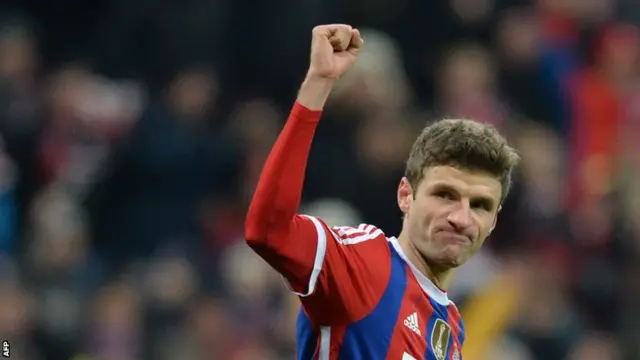 Thomas Muller celebrates