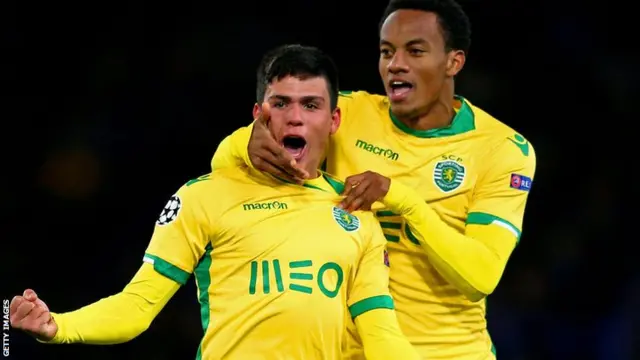 Jonathan Silva celebrates for Sporting Lisbon