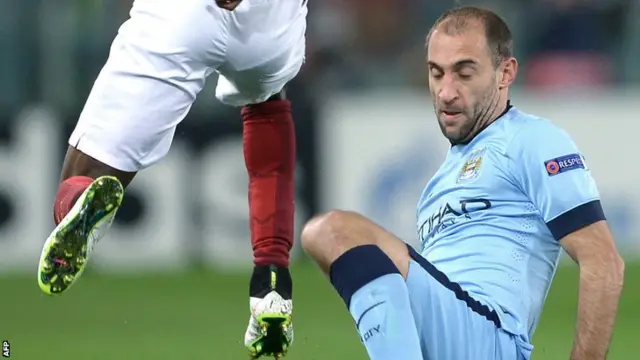 Man City defender Pablo Zabaleta