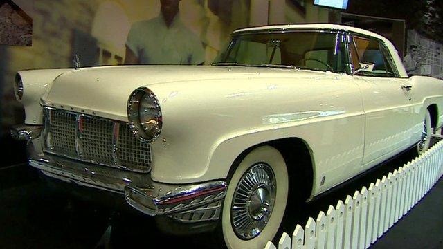 Elvis car on display in London