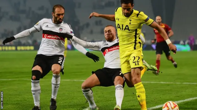 Nacer Chadli receives the ball out wide