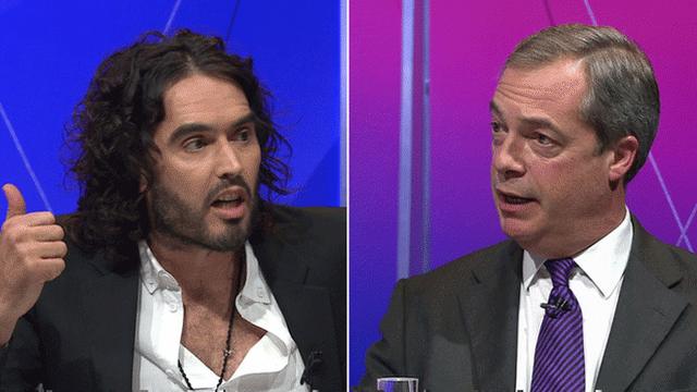 Russell Brand, Nigel Farage MEP