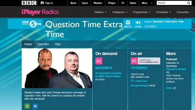 BBC Question Time Extra