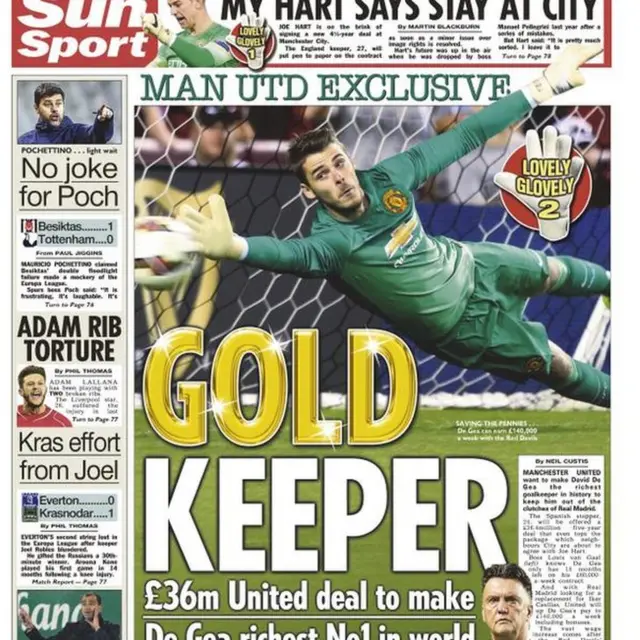 The Sun back page