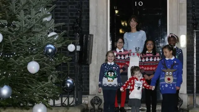 Samantha Cameron and some children