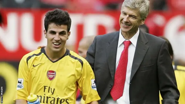 Casec Fabregas and Arsene Wenger