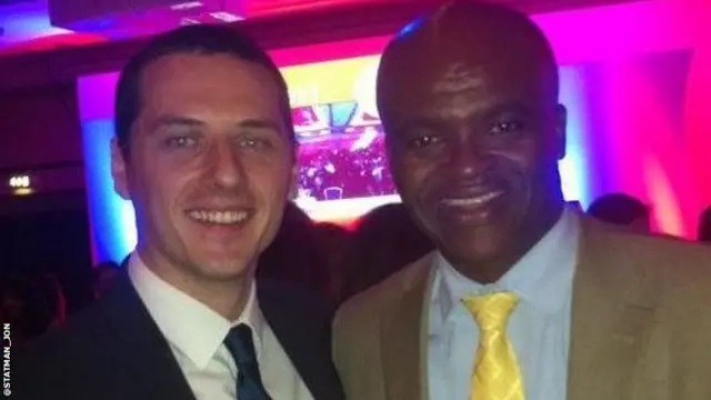 Jon with Kriss Akabusi