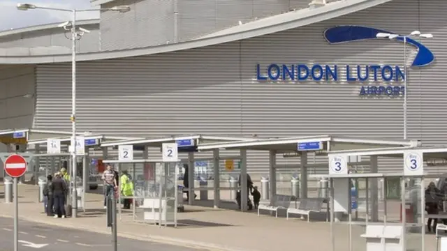 Main terminal building for London Luton Airport in Bedfordshire