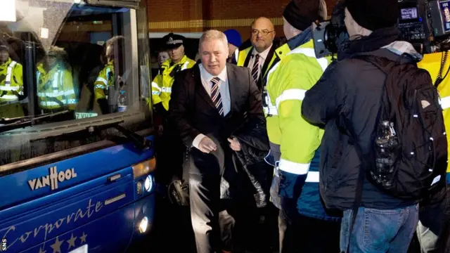 Ally McCoist arrives at Palmerston Park