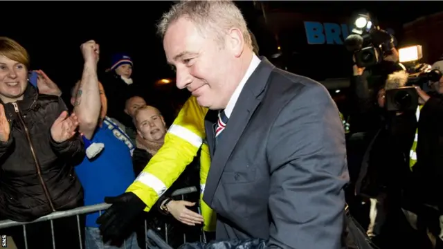 Ally McCoist smiled to Rangers fans in Dumfries