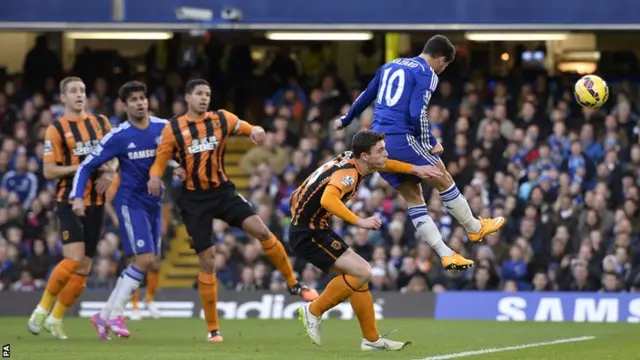 Eden Hazard opens the scoring for Chelsea