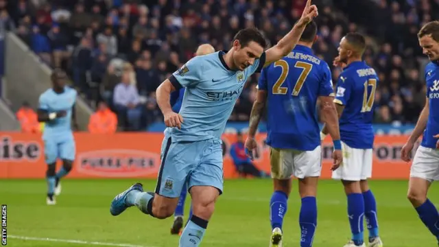 Frank Lampard scores for Manchester City