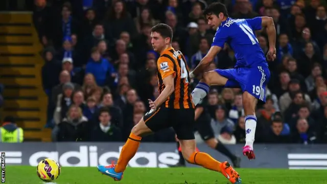 Diego Costa scores Chelsea's second goal