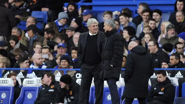 Steve Bruce and Jose Mourinho