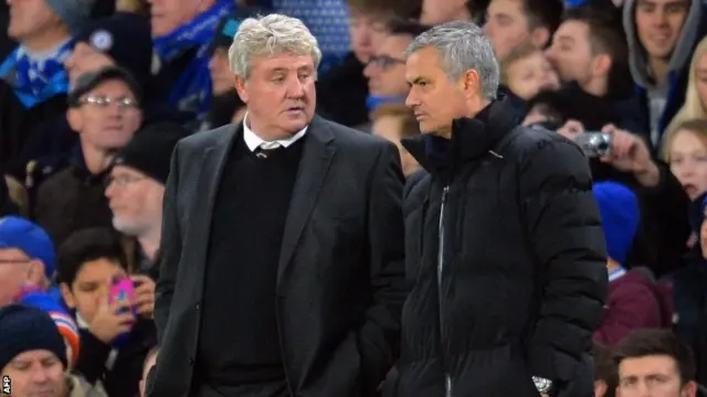 Steve Bruce & Jose Mourinho