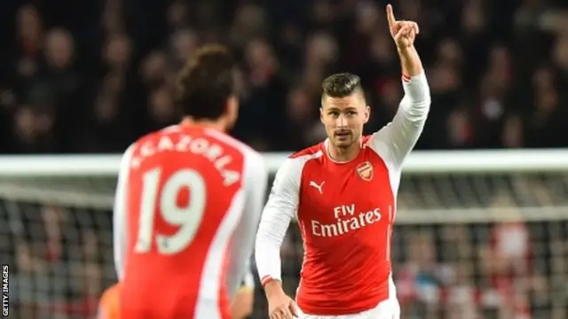 Olivier Giroud celebrates