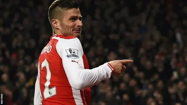 Olivier Giroud celebrates