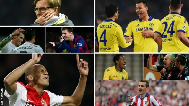 Champions League players from sides which topped their groups