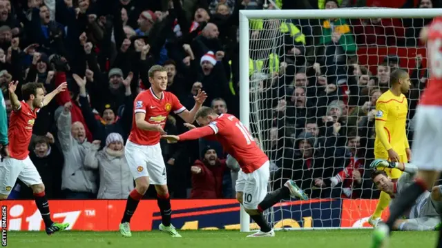 Wayne Rooney celebrates