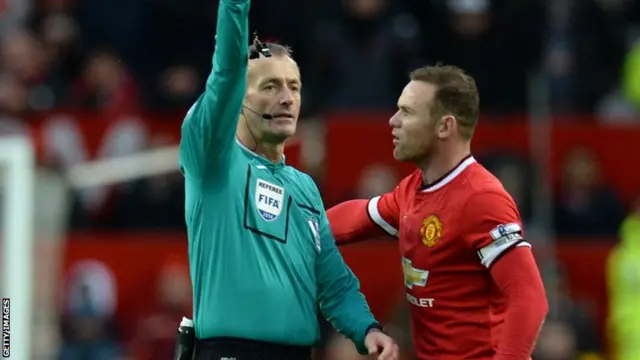 Wayne Rooney yellow card