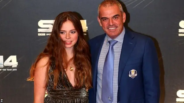 Paul McGinley and guest arrive for the 2014 Sports Personality of the Year Awards