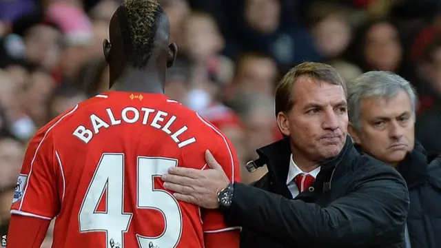 Mario Balotelli and Brendan Rodgers