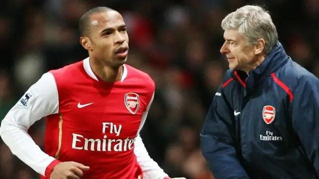 Thierry Henry and Arsene Wenger