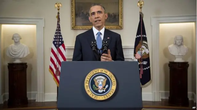 President Barack appeared in Washington, DC, on 17 December 2014