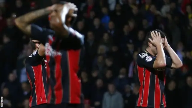 Bournemouth teammates react