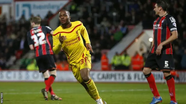 Raheem Sterling celebrates