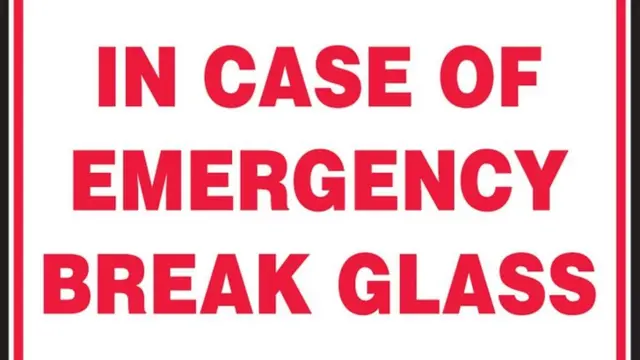 In case of emergency