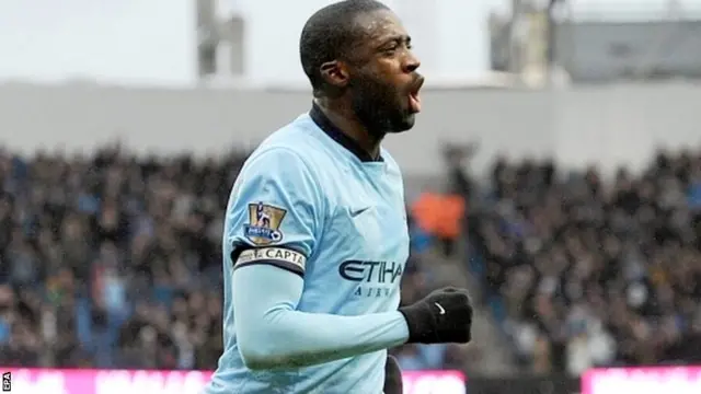 Yaya Toure celebrates