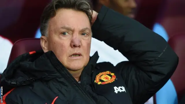 Louis van Gaal looks on