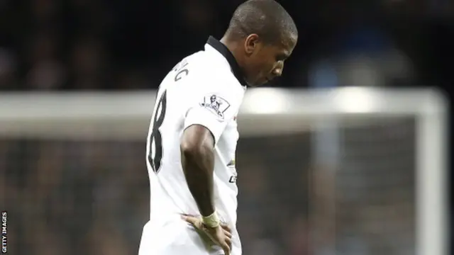 Ashley Young looks dejected