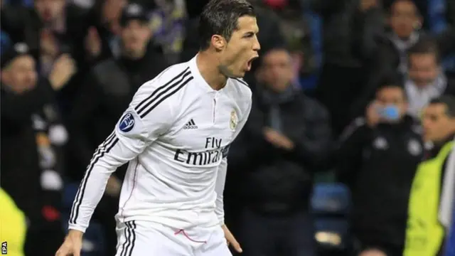 Cristiano Ronaldo celebrates