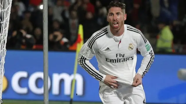 Sergio Ramos celebrates