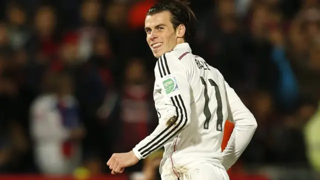 Gareth Bale celebrates