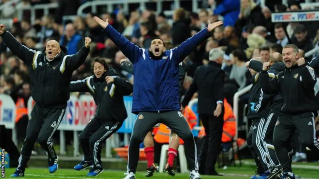 Gus Poyet celebrates